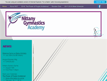 Tablet Screenshot of nittanygymnasticsteam.com